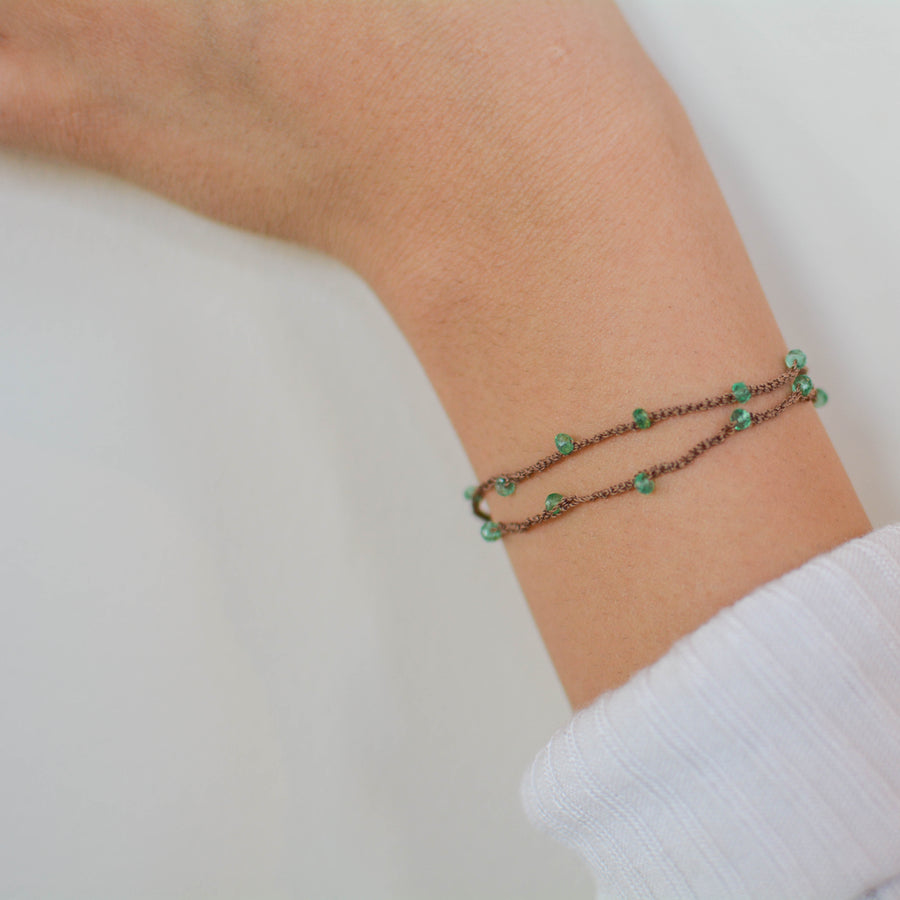 Emerald Silk Wrap - JoeLuc Jewelry 