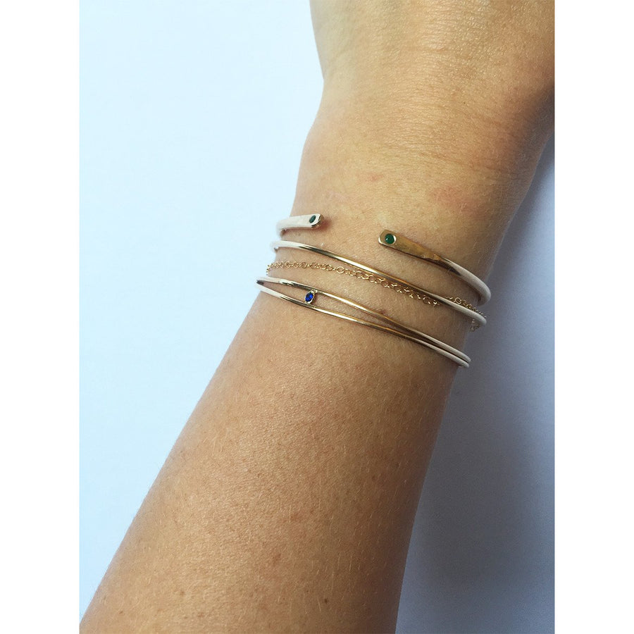 Emerald Paddled Bracelet - JoeLuc Jewelry 