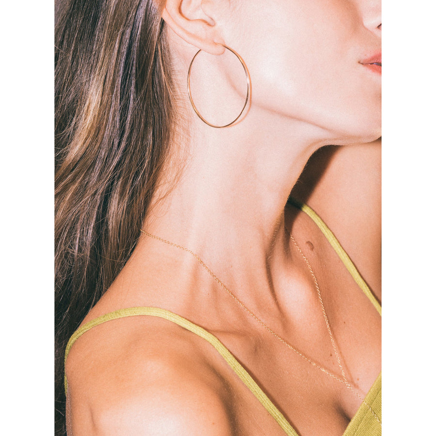 Gold Hammered Hoops - JoeLuc Jewelry 