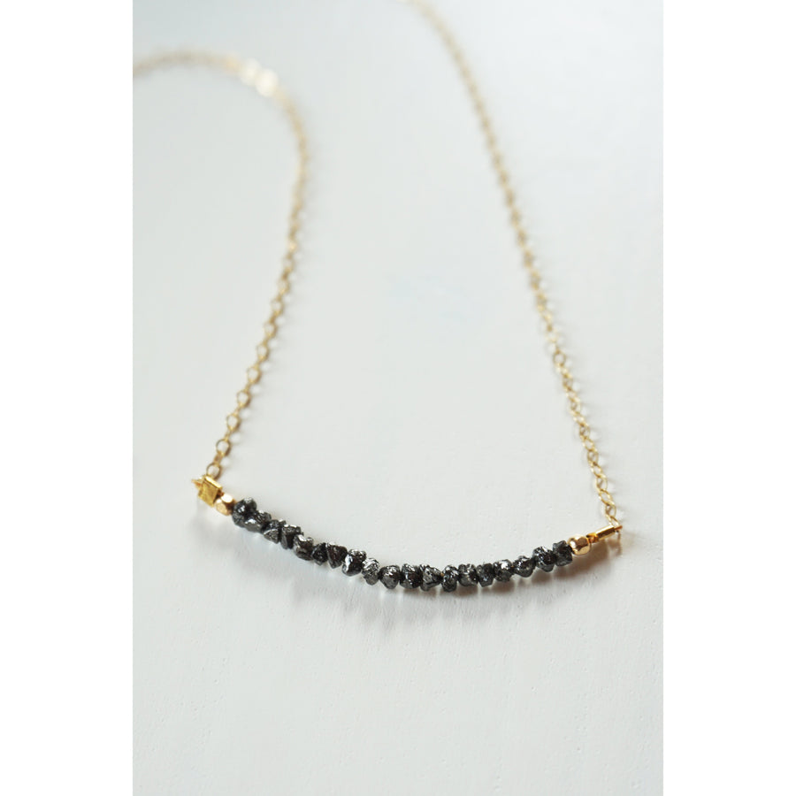 Raw Black Diamond Necklace - JoeLuc Jewelry 