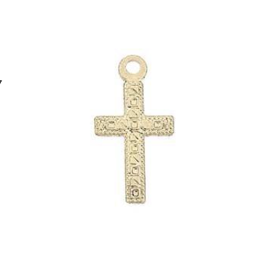 Engraved Cross Charm - JoeLuc Jewelry 